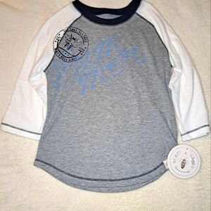 NEW Burt's Bees Organic Cotton Baseball Tee Shirt Size 6